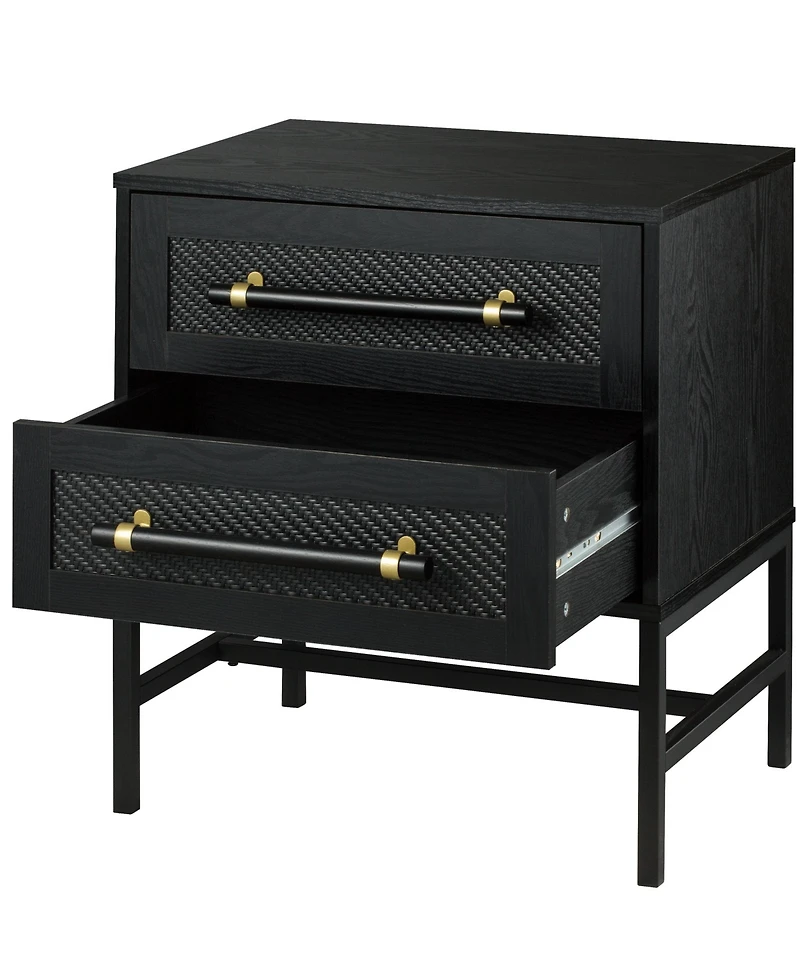 Hopper Studio 25.12" Wood Sophia 2-Drawer Nightstand