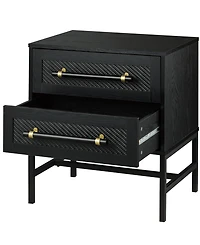 Hopper Studio 25.12" Wood Sophia 2-Drawer Nightstand