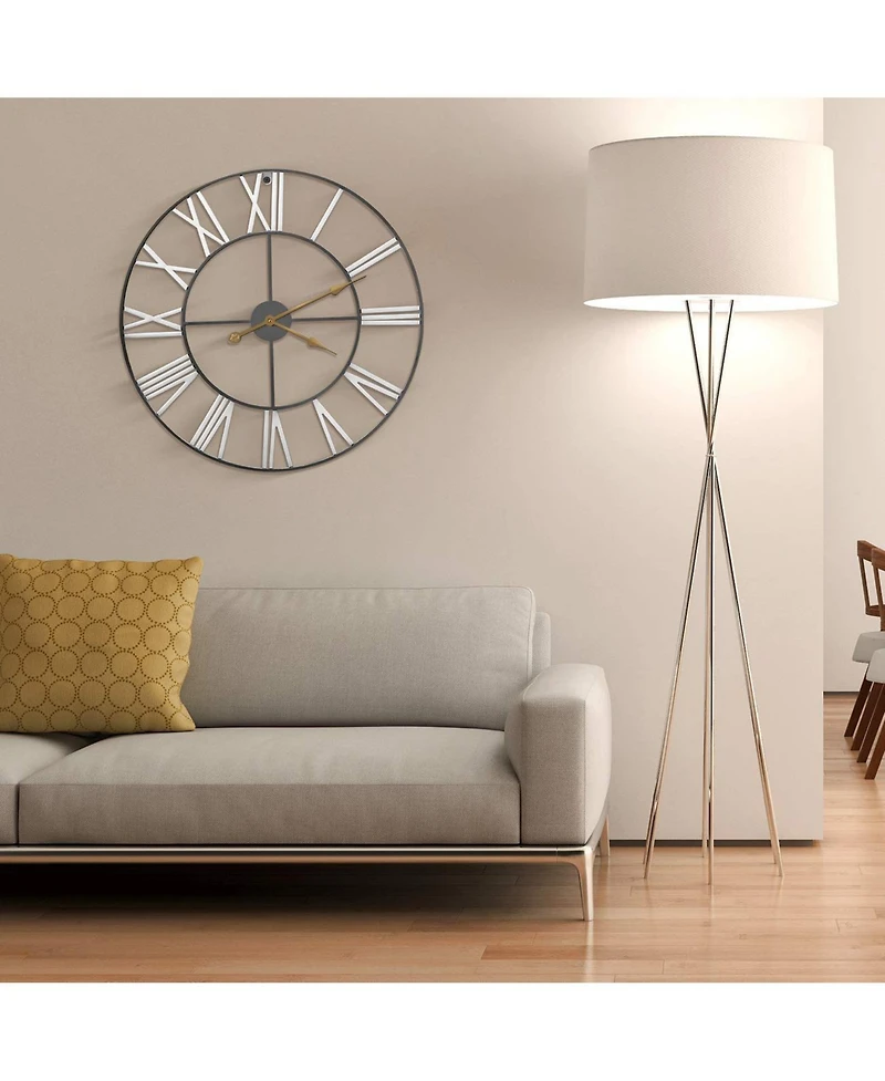 Sorbus 24 Inch Roman Numeral Wall Clock for Living Room, Kitchen, Bedrom Home Decor