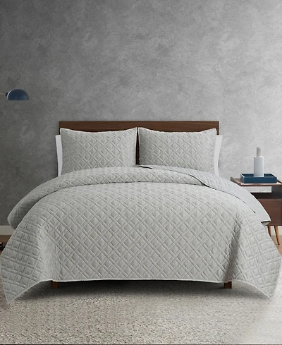Perry Ellis Henley Jacquard 3-Pc. Quilt Set, King