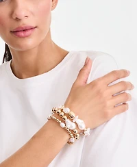 I.n.c. International Concepts 3-Pc. Set Bead & Imitation Pearl Stretch Bracelets, Macy's Exclusive