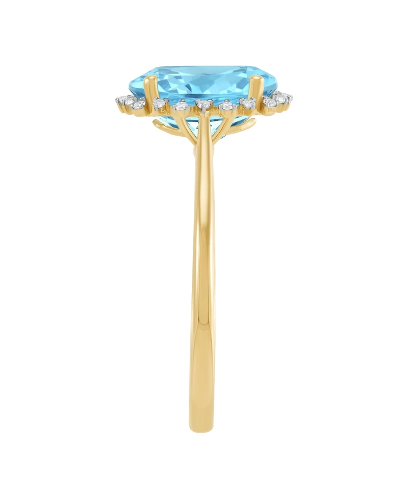 Macy's Citrine (2-1/5 ct. t.w.) & Diamond Accent Ring 10K Yellow Gold (Also Available Blue Topaz, Amethyst, Peridot, Garnet)