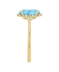 Macy's Citrine (2-1/5 ct. t.w.) & Diamond Accent Ring 10K Yellow Gold (Also Available Blue Topaz, Amethyst, Peridot, Garnet)