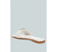 London Rag Womens Hazbin Diamante Flat