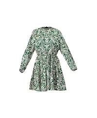 Ivonne Women's Baroque Print Mini Dress with Belted Waist