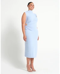 Estelle Plus Livia High-Neck Midi Dress