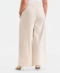 I.n.c. International Concepts Plus Pull-On Wide-Leg Pants, Created for Macy's
