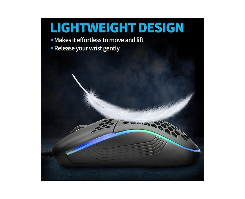 Risokeys Honeycomb Wired Gaming Mouse