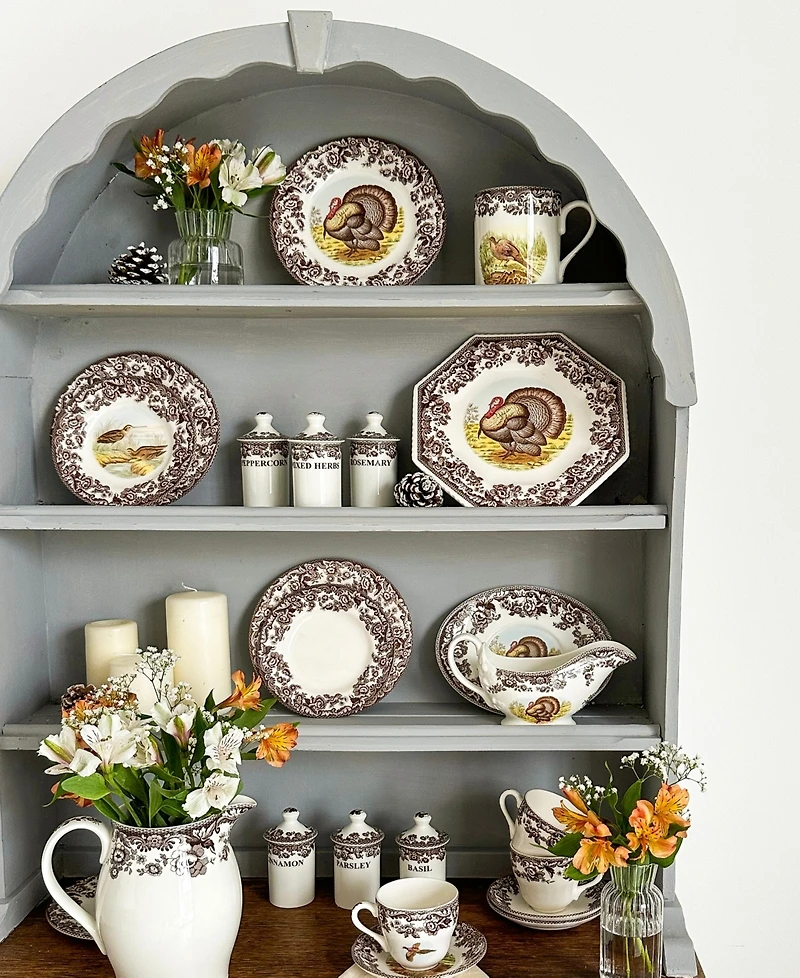 Spode Woodland Pheasant Dinner Plates, Set of 4