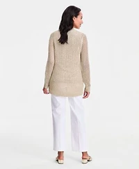 March Hero Look Jm Collection Womens Novelty Open Work Tank Top Open Work Open Front Cardigan Wide Leg Pants Macys Exclusive