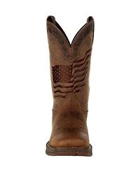 Durango Men's Rebel by Distressed Flag Embroidery Western Boot