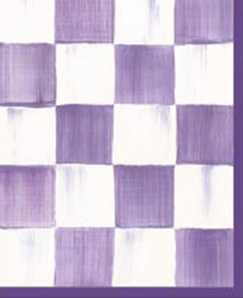 MacKenzie-Childs Violet Check Cocktail Paper Napkins, 20-Pack