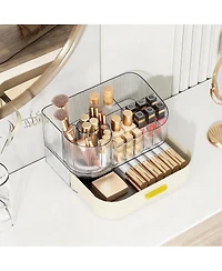 Yigii Large Capacity Makeup Organizer with 360° Silent Rotation & Stackable Drawers