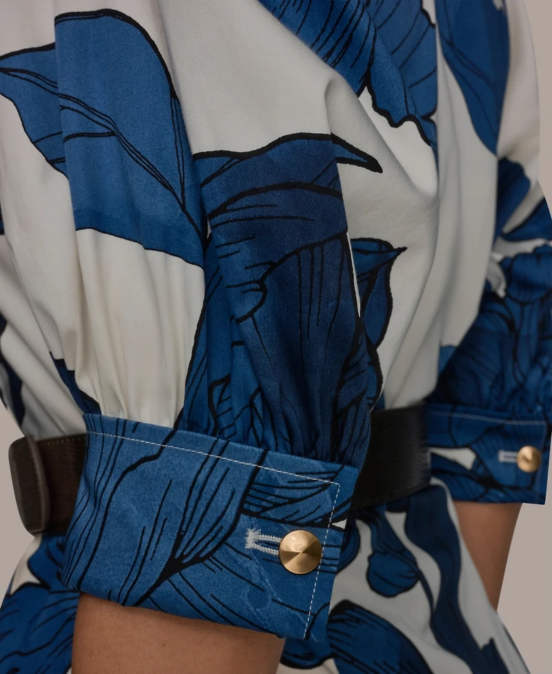 Donna Karan New York Petite Belted Shirt Dress