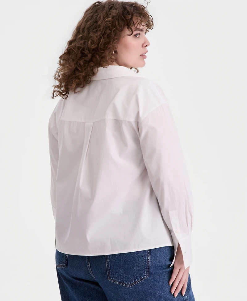 On 34th Trendy Plus Button-Front Shirt, Macy's Exclusive