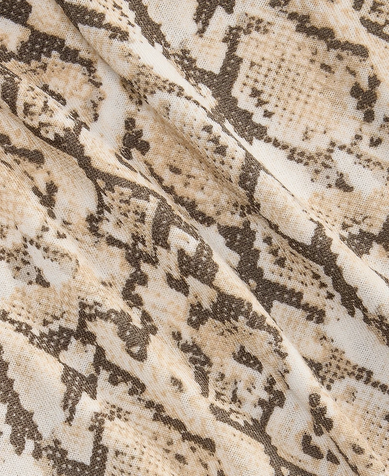 I.n.c. International Concepts Plus Printed Wide-Neck Dolman-Sleeve Sweater, Created for Macy's