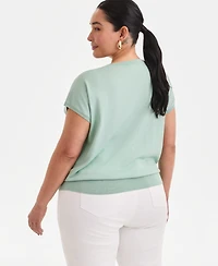 I.n.c. International Concepts Plus Dolman-Sleeve Sweater, Macy's Exclusive