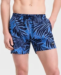 Boss by Hugo Men's 5" Tropical Print Swim Trunks
