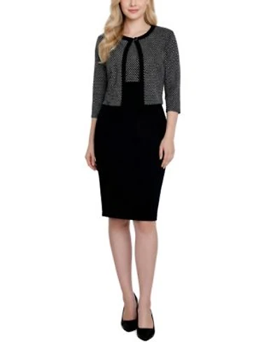 Ny Collection Womens 3 4 Sleeve Jacket Dress Set