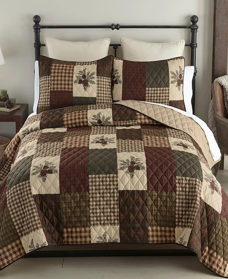Your Lifestyle By Donna Sharp Pine Panels 3-Pc. Quilt Set, King