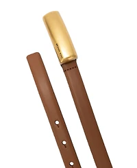Michael Kors Bubble Plaque Leather Belt