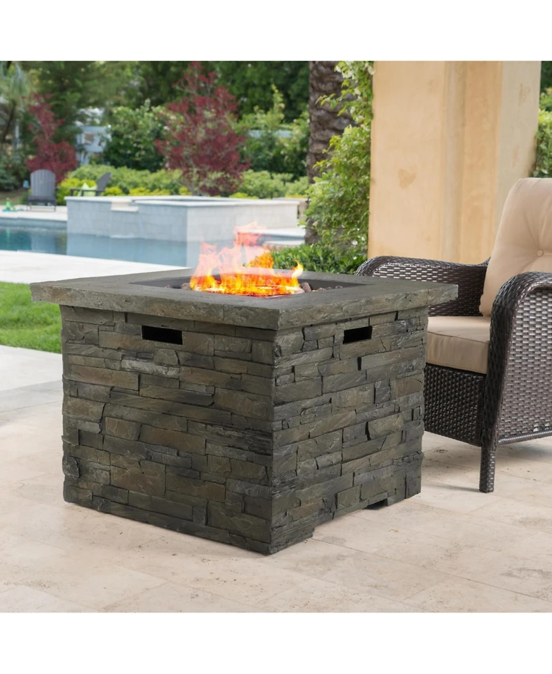 Flynama 35" Square Mgo Fire Pit - 40000 Btu.