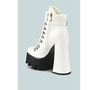 Boogie High Platform Lace Up Boots