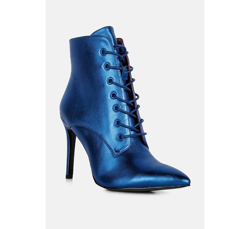 Piet Womens Metallic Stiletto Ankle Boot