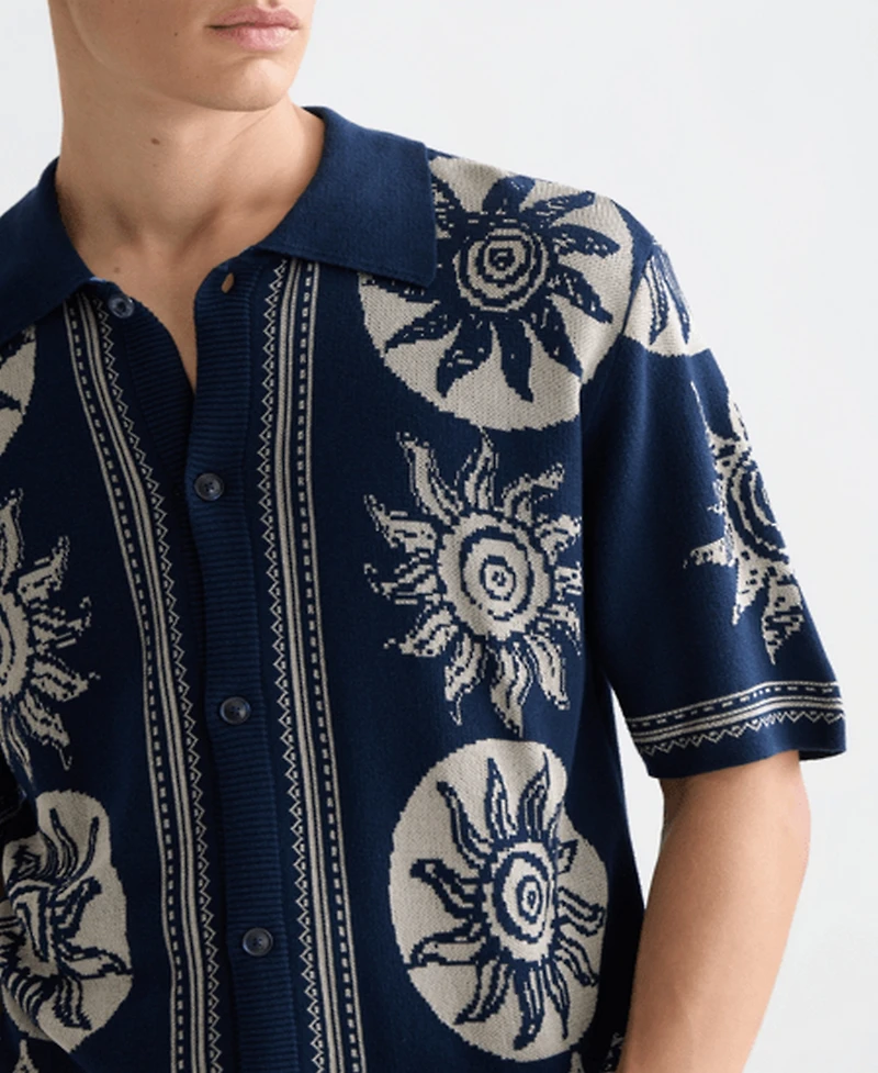 Scotch & Soda Men's Jacquard Short-Sleeve Shirt