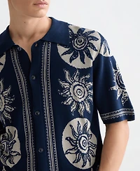 Scotch & Soda Men's Jacquard Short-Sleeve Shirt