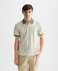 Scotch & Soda Men's Micro-Printed Regular-Fit Polo Shirt