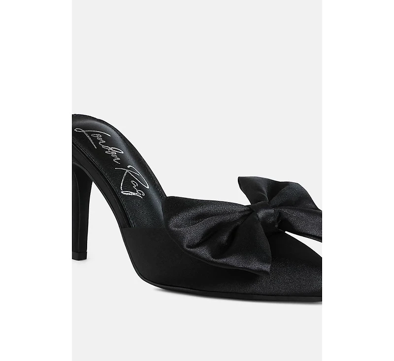 London Rag Sidonie Bow Detail Stiletto Mules Women