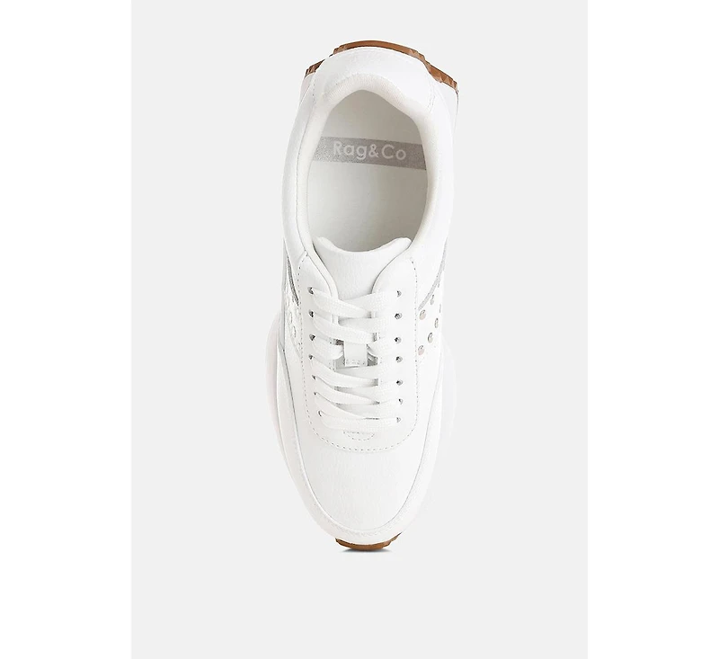 Athion Studded Real Leather Sneakers Women