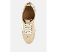 Yorika Studded Metallic Pleather Sneakers