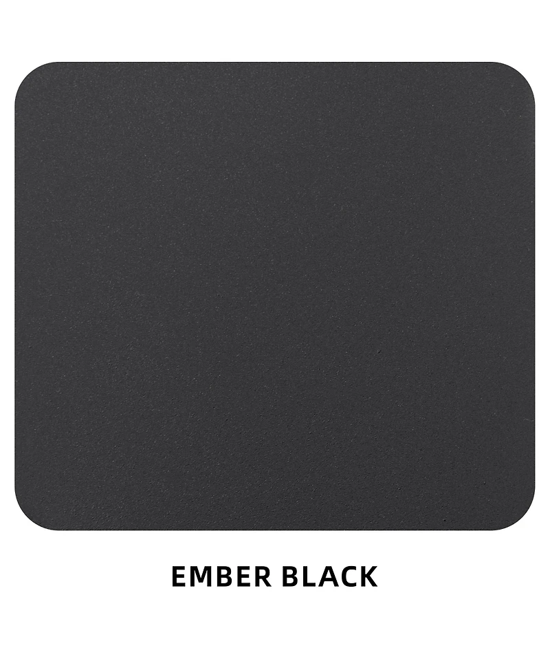 Flynama 4 Piece Ember Black Outdoor Aluminum Stationary Dining Chairs Sunbrella Fabric Cushions Tapered Feet for Patio Backyard Poolside