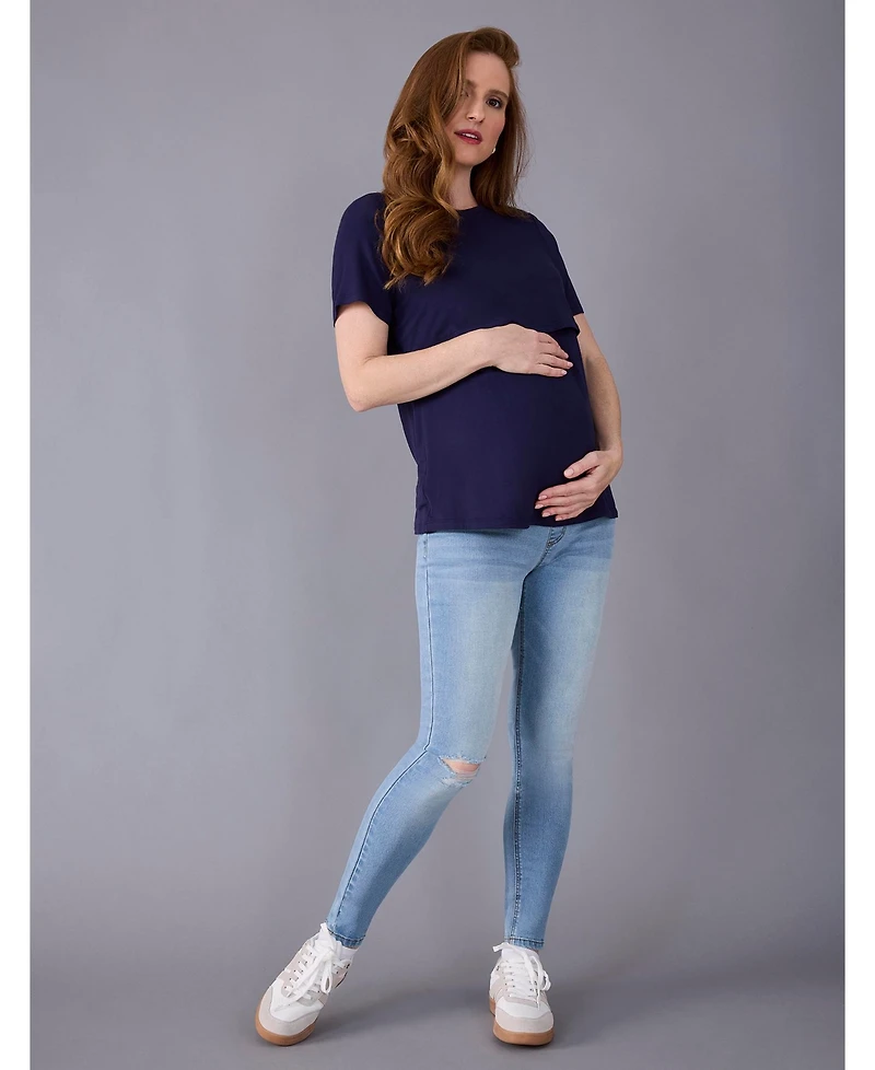 Women's Secret Fit Over the Belly Ankle Length Skinny Jeans - Motherhood Maternity