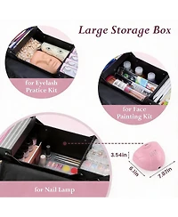Yigii Large Makeup Organizer with 4 Tiers & Luggage Sleeve