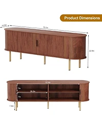 gaomon Tv Stand, Modern Console Table with Storage Compartment and Sliding Door