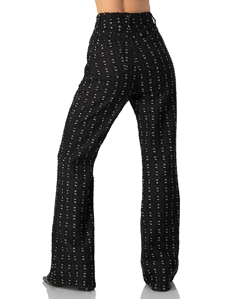 Ivonne Women's Textured Wide-Leg Jeans