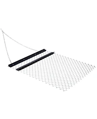 Flynama Black 4x5ft Atv Drag Harrow Heavy Duty Q235 Steel Chain Harrow for Landscape Leveling Sod Prepping Gravel Driveway Farm Yard Garden