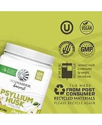 Sunwarrior Us Harvest Psyllium Husk Powder Pear 348.6g Tub (50 srv)