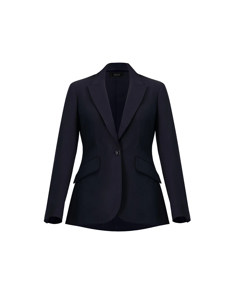 Ivonne Women's Tailored One-Button Blazer