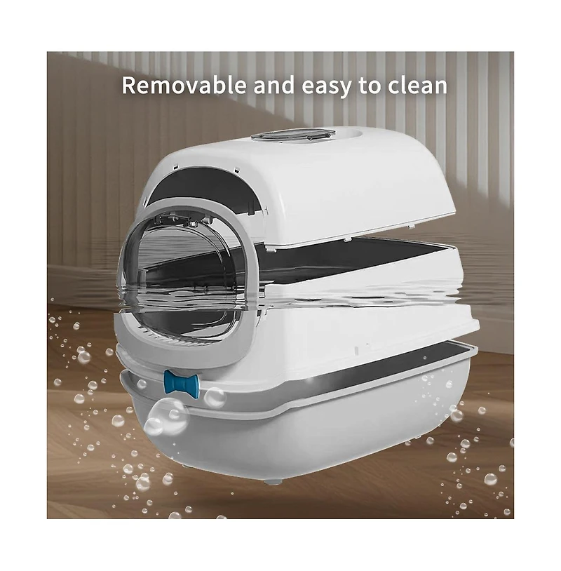 Aostirmotor Penguin-Shaped Enclosed Cat Litter Box