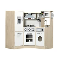 Hongge Large Kids Kitchen Playset with Lights Sounds and Cookware