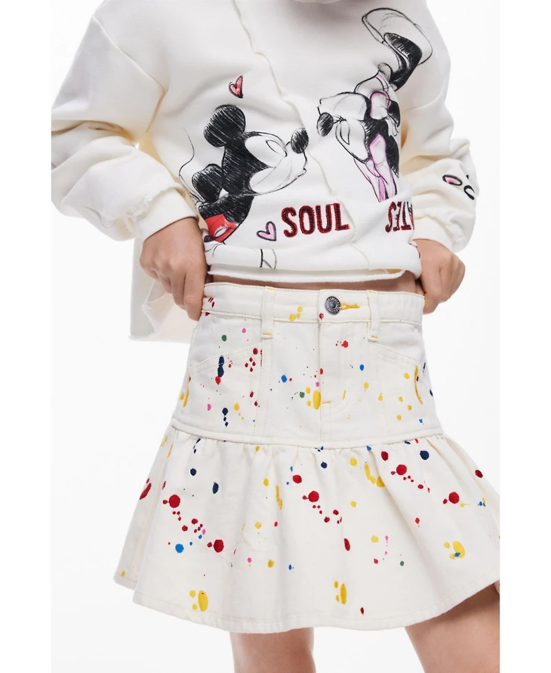 Desigual Girls's Mickey Mouse Kiss Sweatshirt