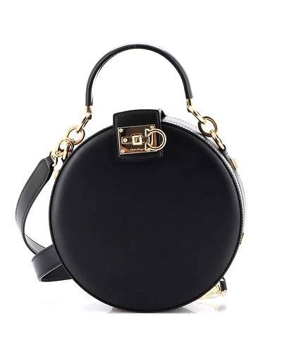 Pre-Owned Salvatore Ferragamo Mini Studio Round Bag Leather