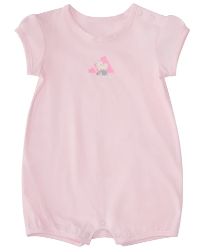 adidas Baby Girls' Short-Sleeve Graphic Shortie Romper