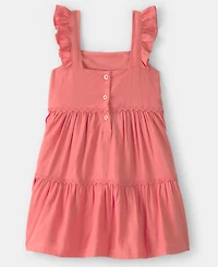 Carter's Girls' Toddler 2T-5T Ruffle-Sleeve Tiered Dress