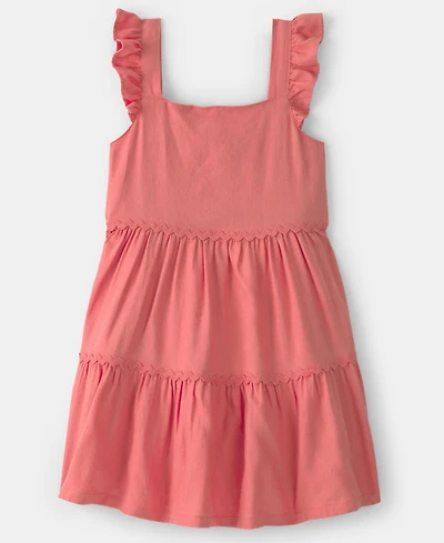 Carter's Girls' Toddler 2T-5T Ruffle-Sleeve Tiered Dress