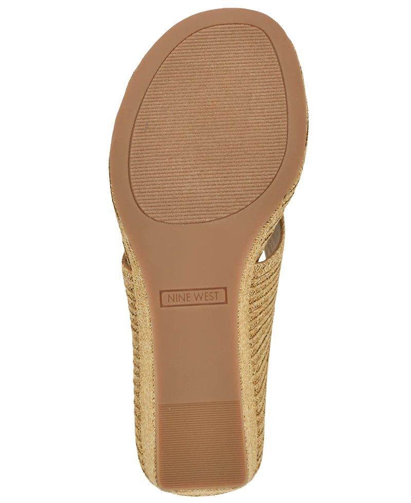 Nine West Women's Jadde Slip-On Wedge Sandals